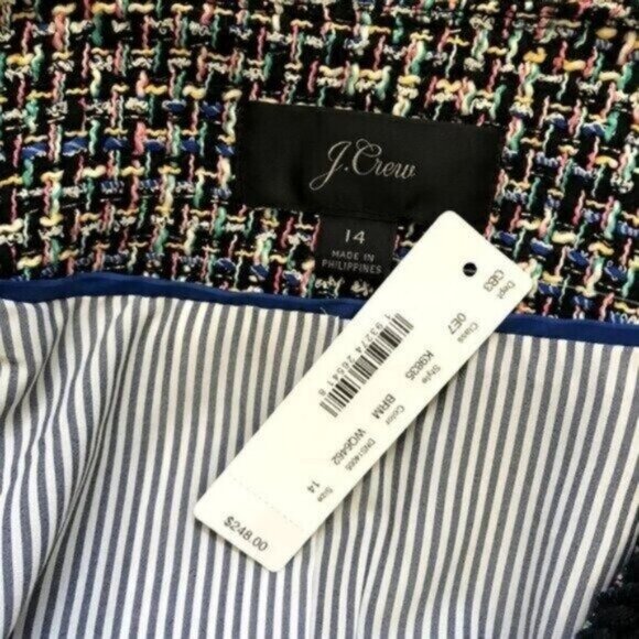 J. Crew Lady Tweed Jacket Multi Color Size 14 NWT - Picture 10 of 10